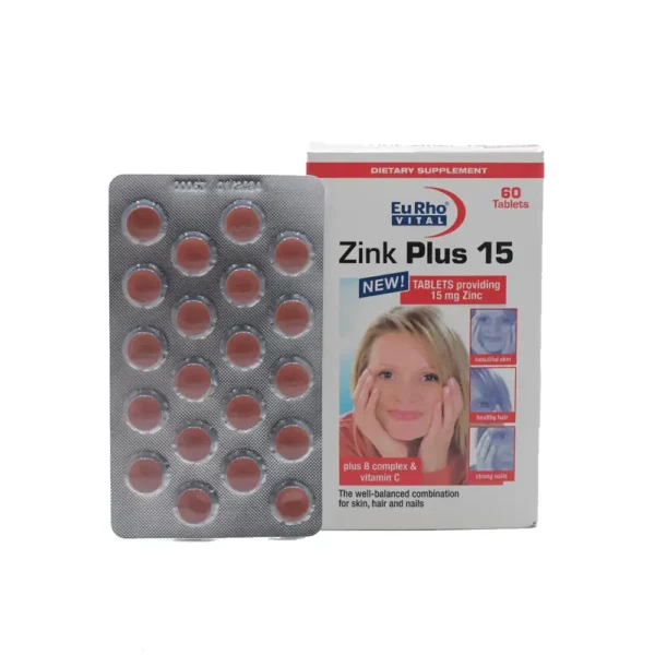 قرص زینک پلاس 15 میلی گرم یوروویتال