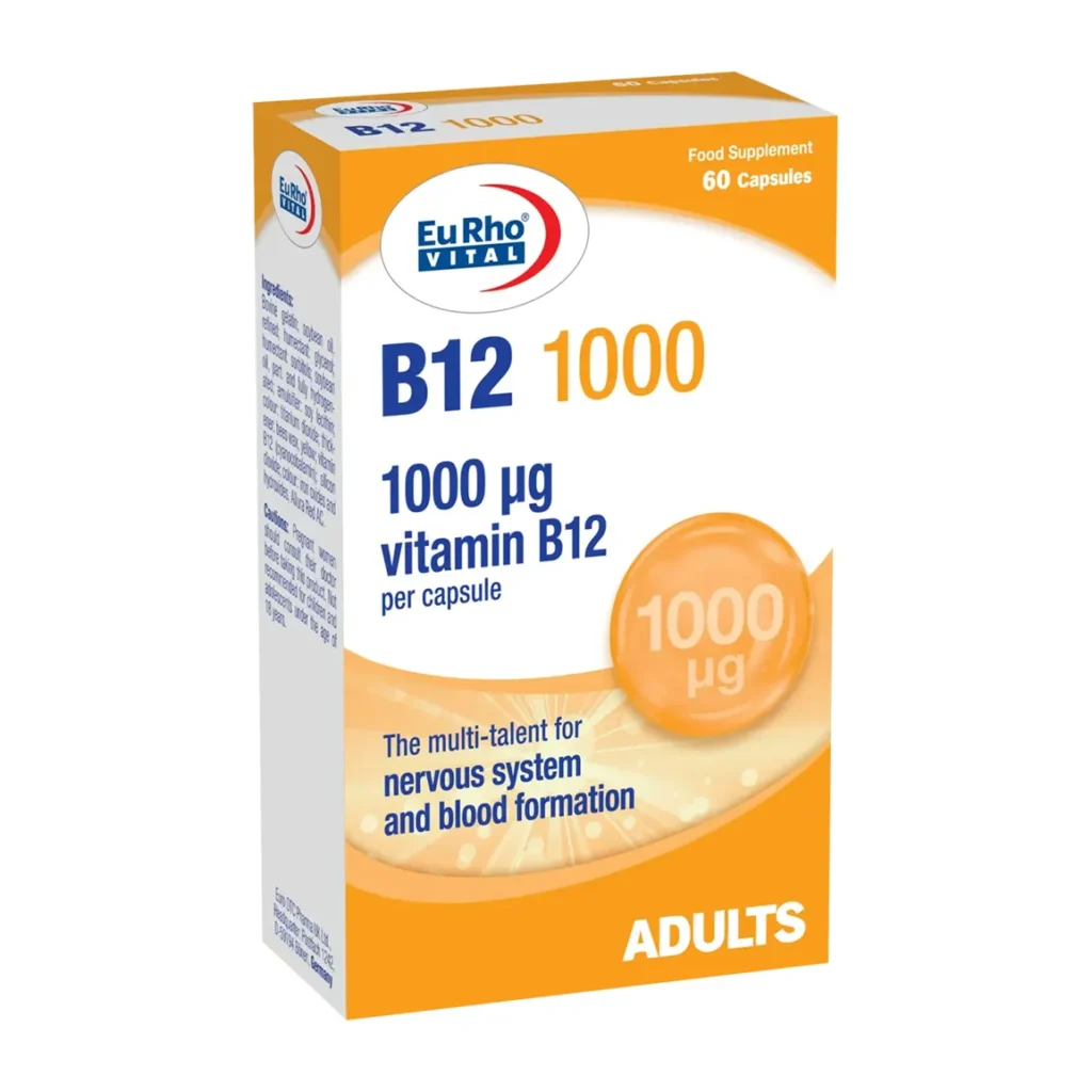 کپسول ویتامین ب 12 یوروویتال 1000 میکروگرم | B12 1000 EuRho vital