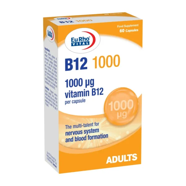 کپسول ویتامین ب 12 یوروویتال 1000 میکروگرم | B12 1000 EuRho vital